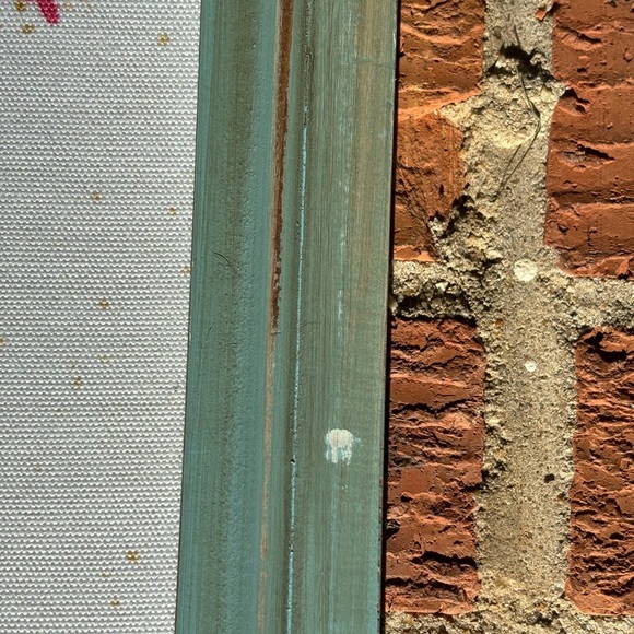 Lisa Audit Gracefully Pink XI Pineapple Print on Canvas in Green Wood Frame - Picture 4 of 6